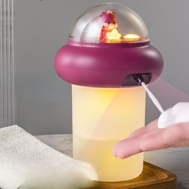 Lila automatisk skumtvålpump för barn