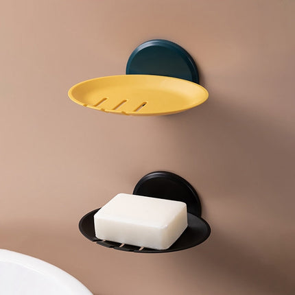 Modern väggmonterad rund tvålhållare design