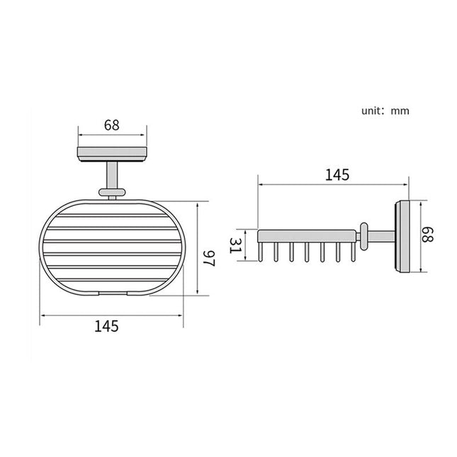 Väggmonterad tvålkorg i antik mässing