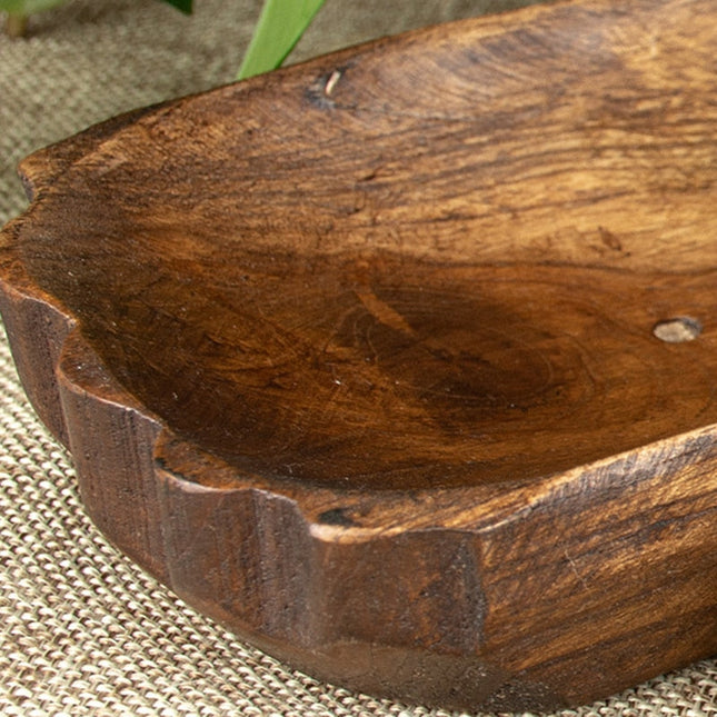 Miljövänlig tvålhållare i mörkt trä