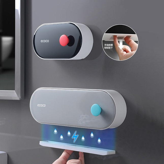 Väggmonterad tvålbox med dränering