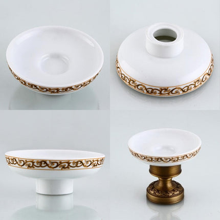 Vintage tvålkopp i kopparfärgad metall