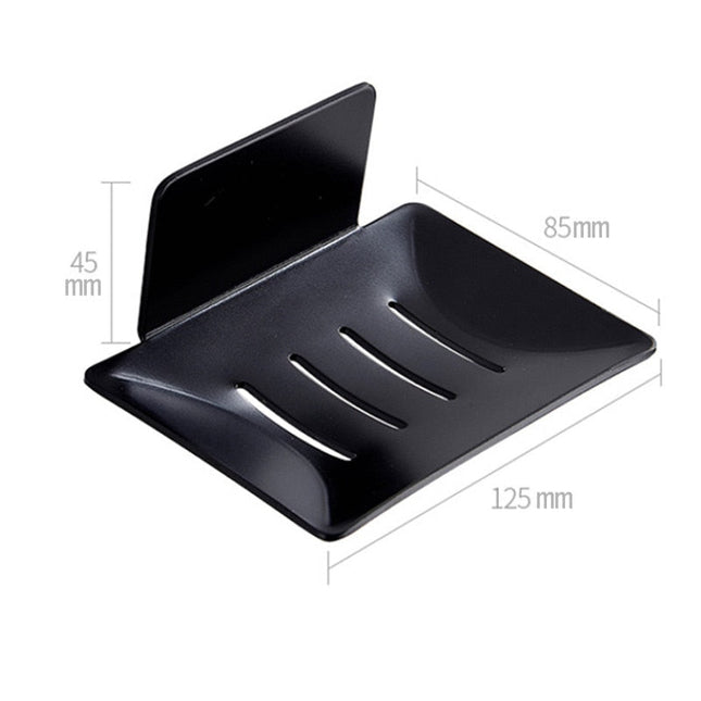 Väggmonterad tvålhållare i svart metall