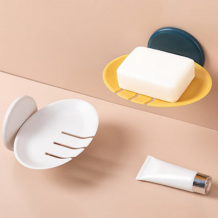 Modern väggmonterad rund tvålhållare design