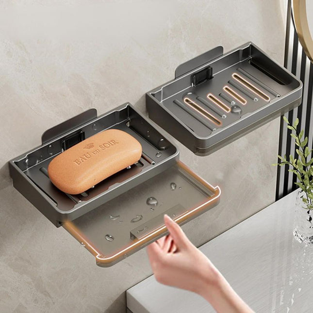 Väggmonterad tvålhållare med självdrenering