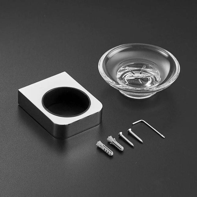 Liten rund tvålhållare för väggmontering