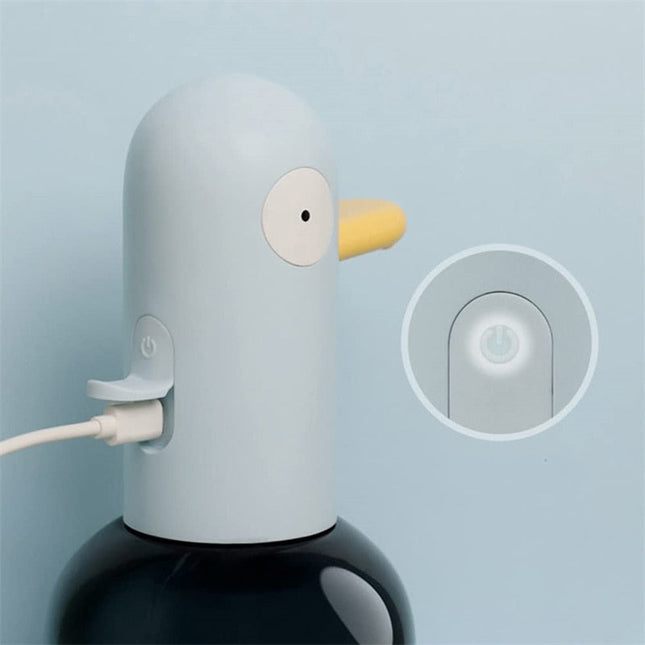 Rolig skumtvålpump i form av fågel