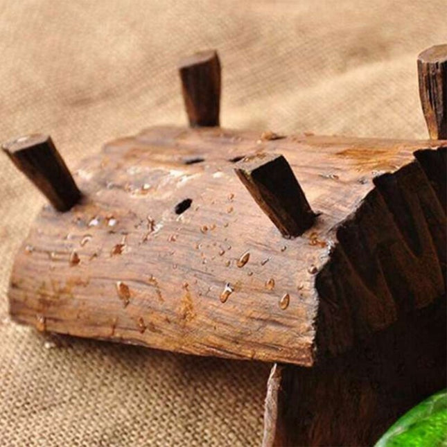 Rustik handgjord tvålhållare i trä