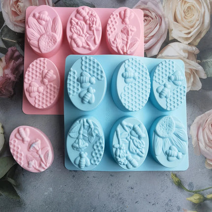 Vacker tvålform i silikon med mönster