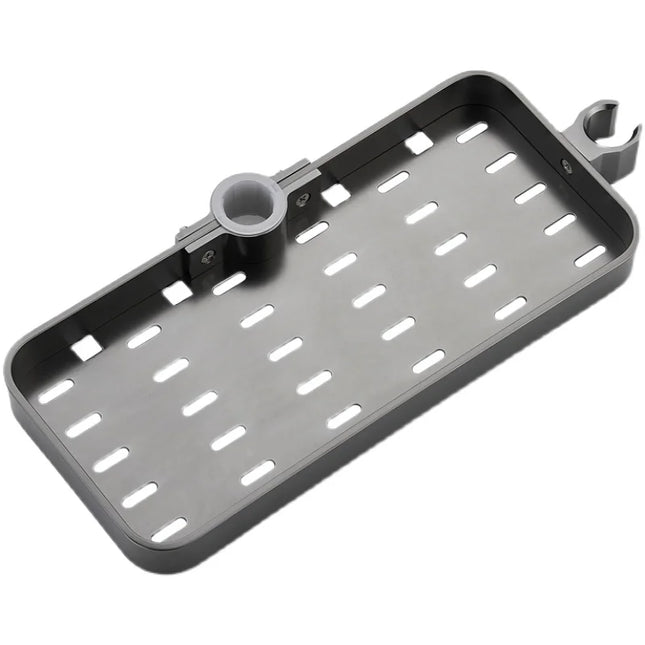 Svart duschhylla för montering på duschstång