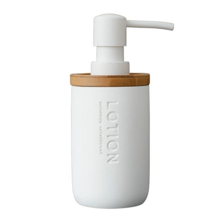 Svart tvålpump med lock i bambu