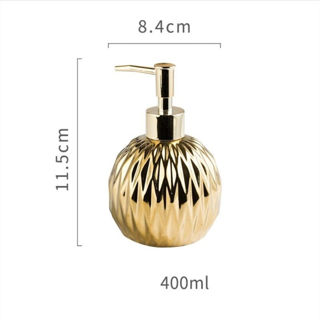 Guldfärgad designtvålpump för badrum