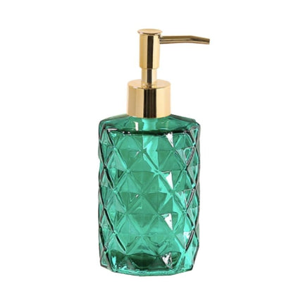 Elegant tvålpump i mönstrat glas