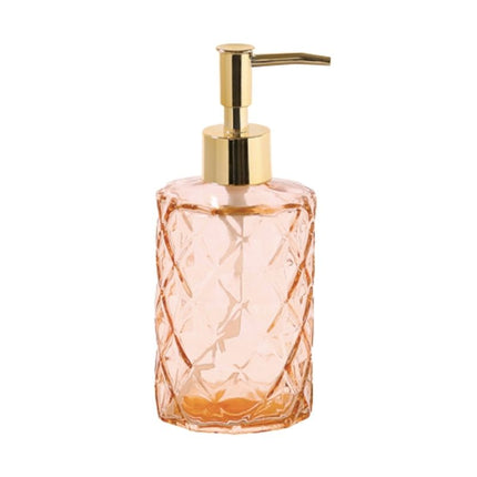 Elegant tvålpump i mönstrat glas