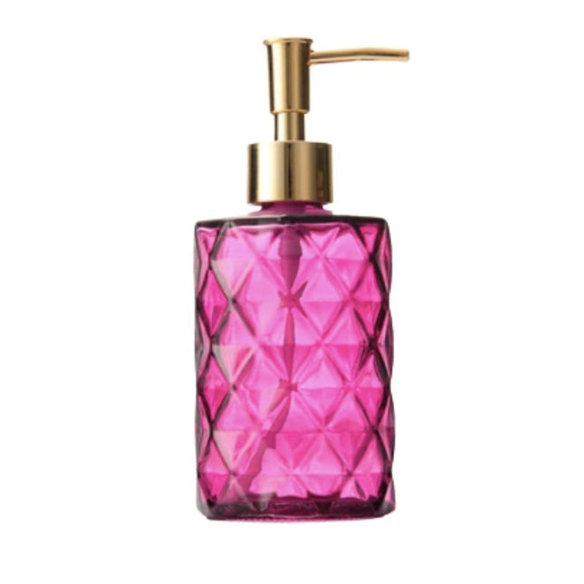 Elegant tvålpump i mönstrat glas