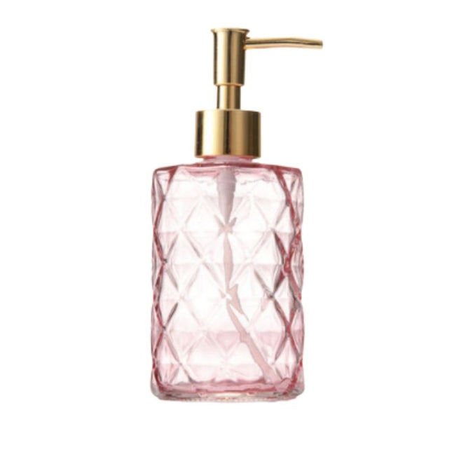 Elegant tvålpump i mönstrat glas