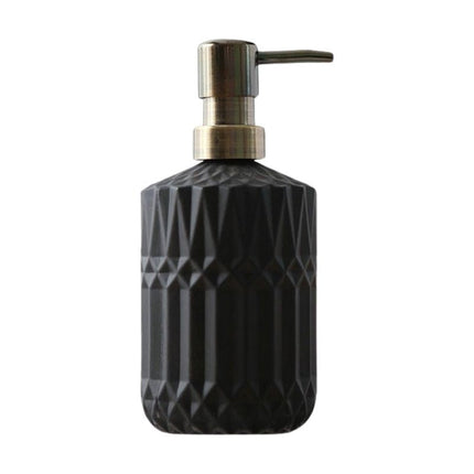 Svart tvålpump i fasetterat glas
