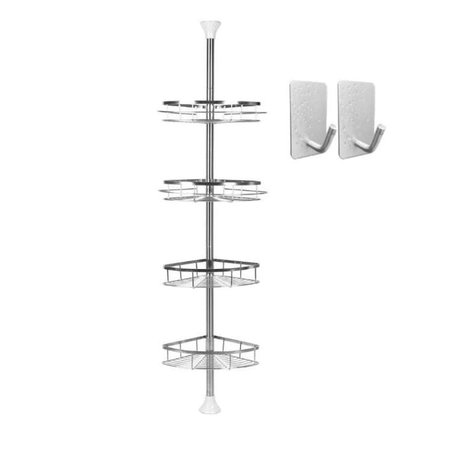 Teleskopisk hörnhylla i rostfritt stål