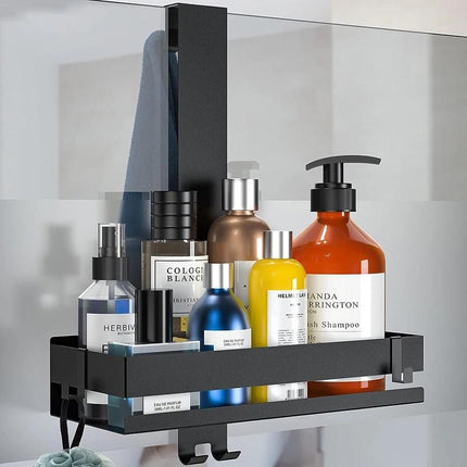 Hängande duschkorg för duschvägg i metall