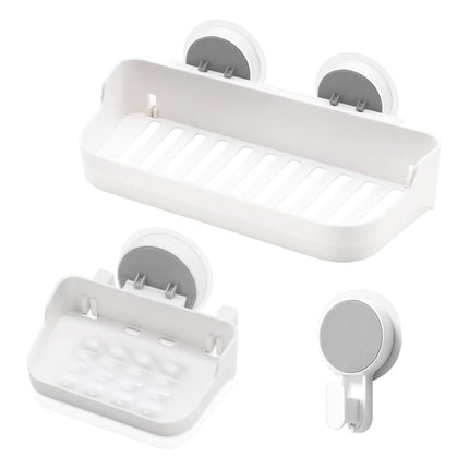 Multifunktionell duschhylla med starka sugproppar