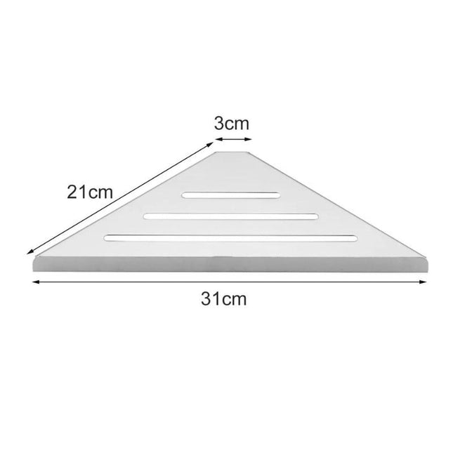 Svart trekantig hörnhylla för dusch