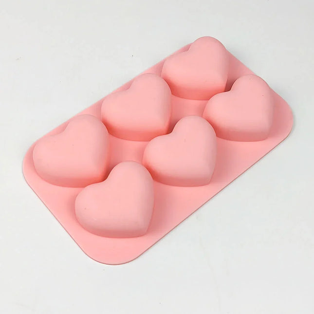 Silikonform för att göra hjärtformad tvål