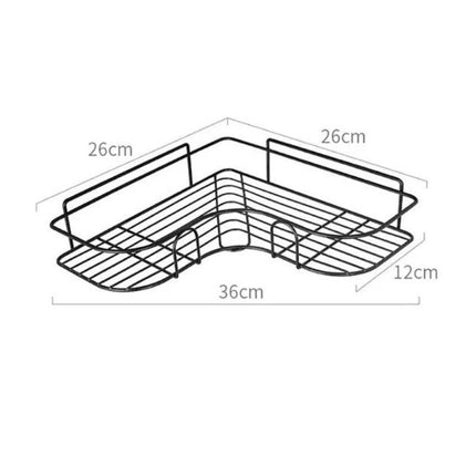 Självhäftande hörnhylla för dusch 2-pack