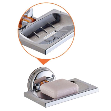 Rektangulär tvålhållare med sugpropp för badrum