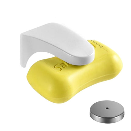 Vit magnetisk tvålhållare för handfat