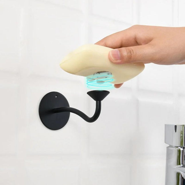 Svart magnetisk tvålhållare för väggmontering