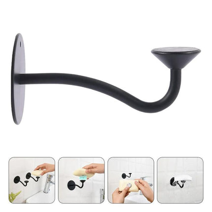 Svart magnetisk tvålhållare för väggmontering