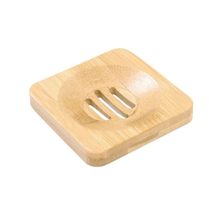 Fyrkantig tvålkopp i solid bambu