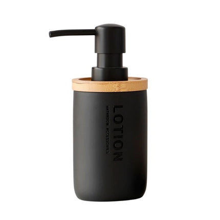 Svart oval tvålkopp med bambugaller