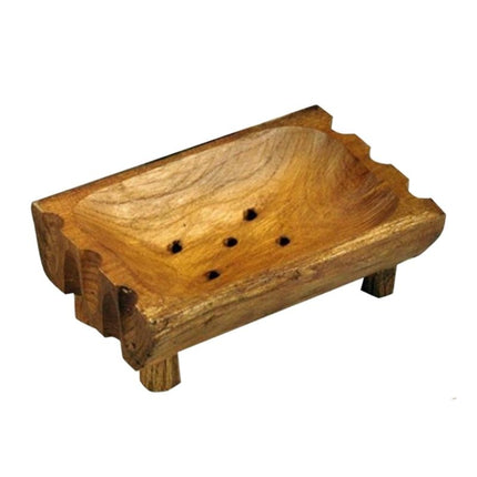 Rustik handgjord tvålhållare i trä