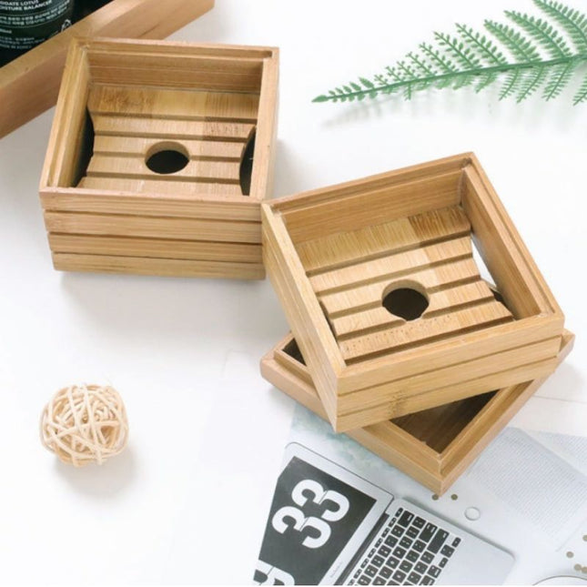 Rese-tvålask i bambu med lock