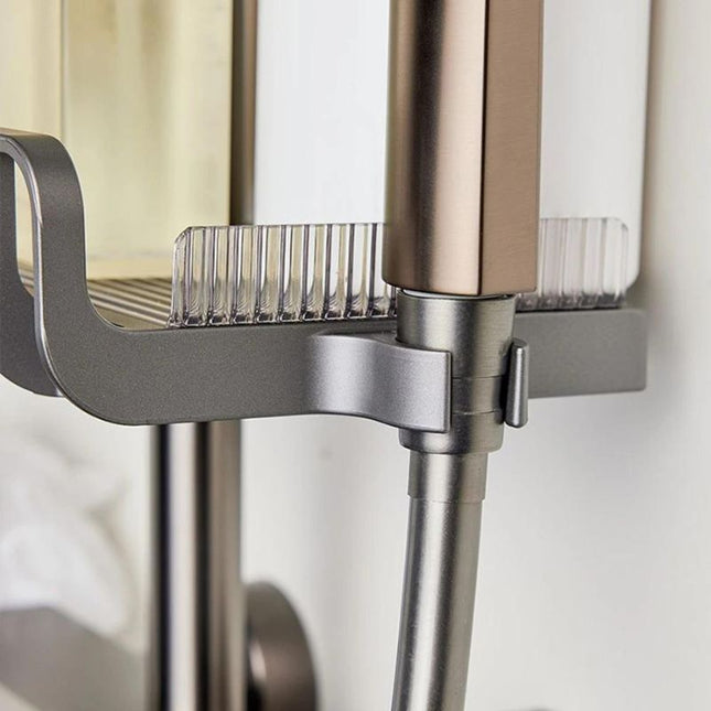 Justerbar tvålkopp för montering på duschstång