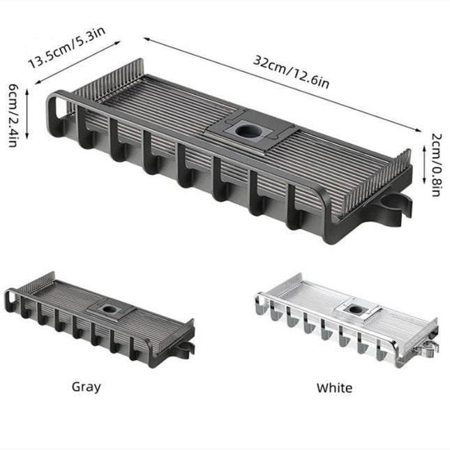 Justerbar tvålkopp för montering på duschstång