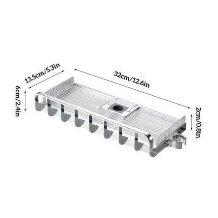 Justerbar tvålkopp för montering på duschstång