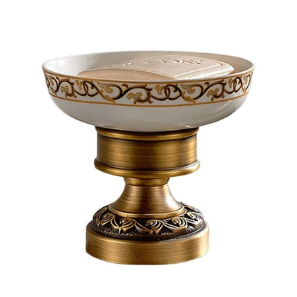 Vintage tvålkopp i kopparfärgad metall