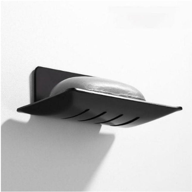 Väggmonterad tvålhållare i svart metall