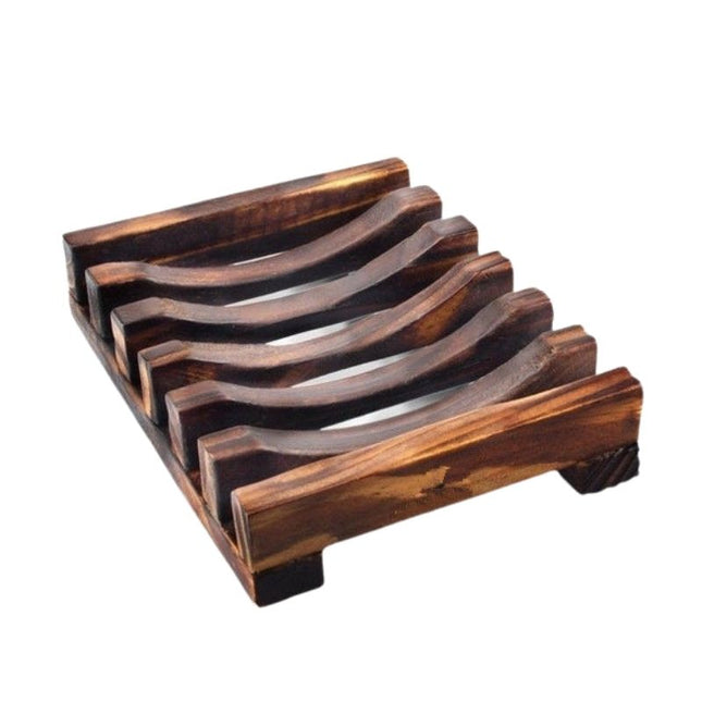 Dränerande tvålkopp i exotiskt trä