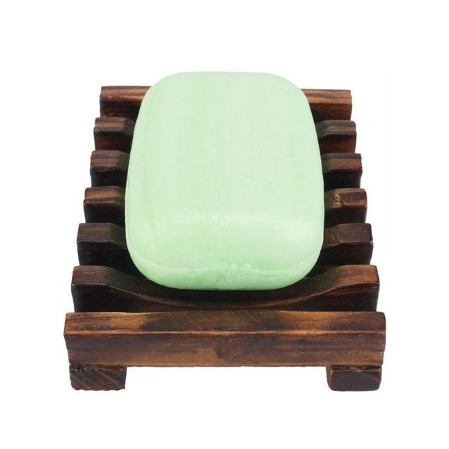 Dränerande tvålkopp i exotiskt trä