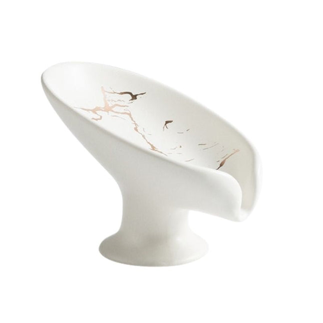 Elegant tvålkopp i marmor-design