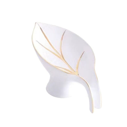 Lövformad tvålkopp i glaserad keramik