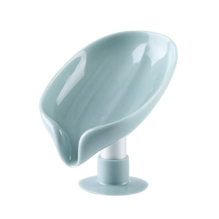 Lutande lövformad tvålkopp med dränering