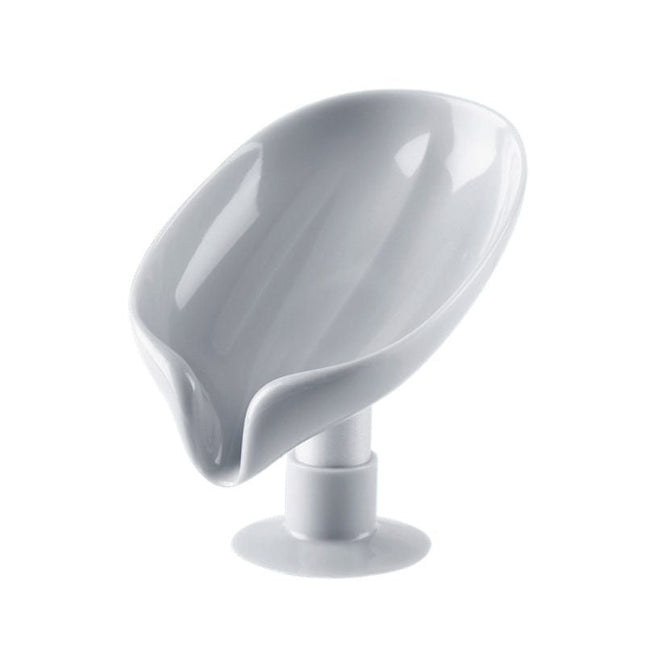 Lutande lövformad tvålkopp med dränering