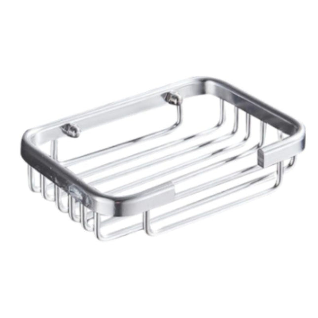 Självhäftande tvålhållare i borstad aluminium