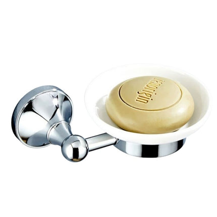 Väggtvålhållare i mässing och keramik