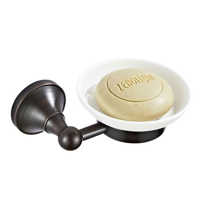 Väggtvålhållare i mässing och keramik