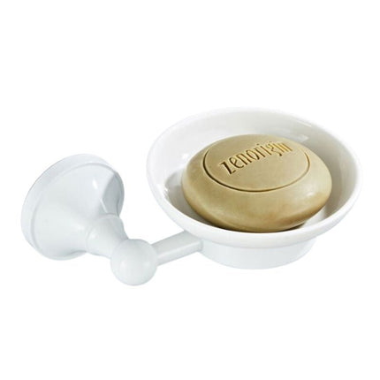 Väggtvålhållare i mässing och keramik